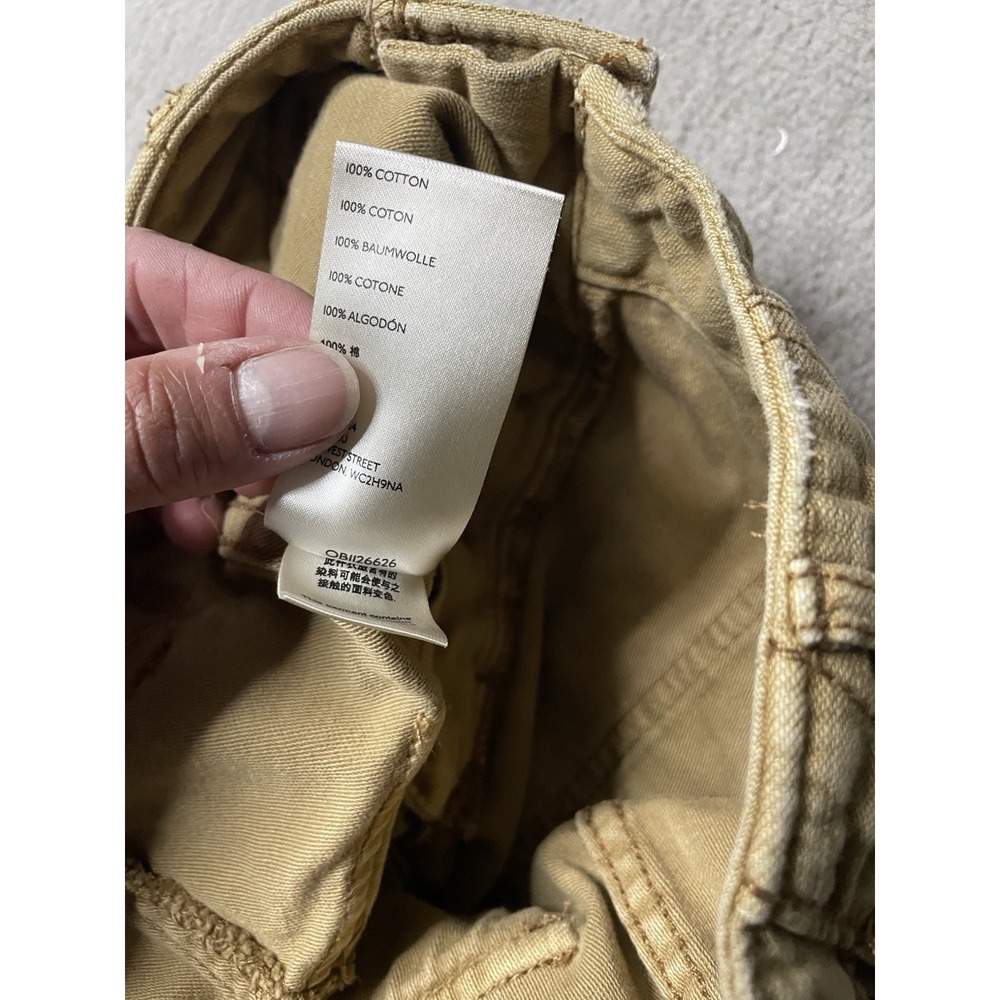 Women's Free People Tan Cropped Pants Capris Size 25, Inseam 21" Khakis - Picture 11 of 13